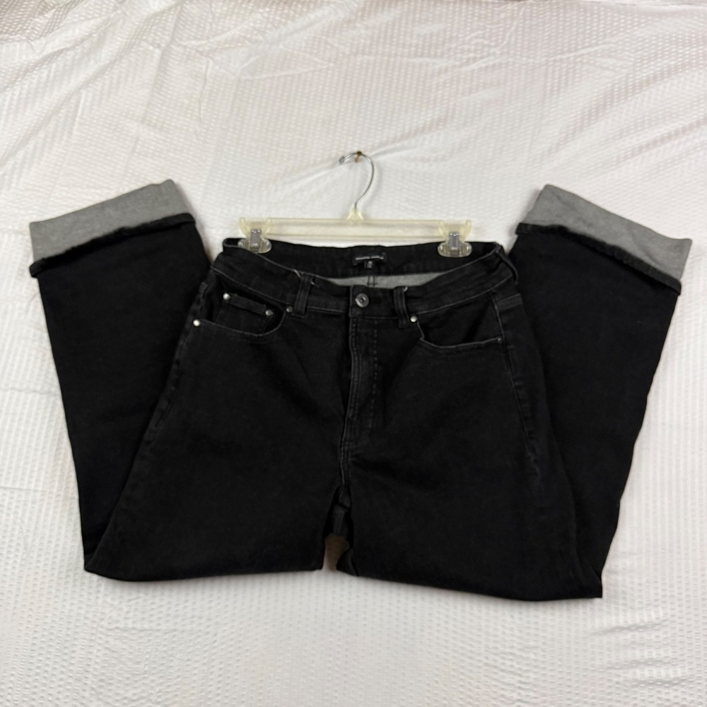 Universal Standard Jeans Womens Size 10 Black Denim High Rise Stretch Luxury